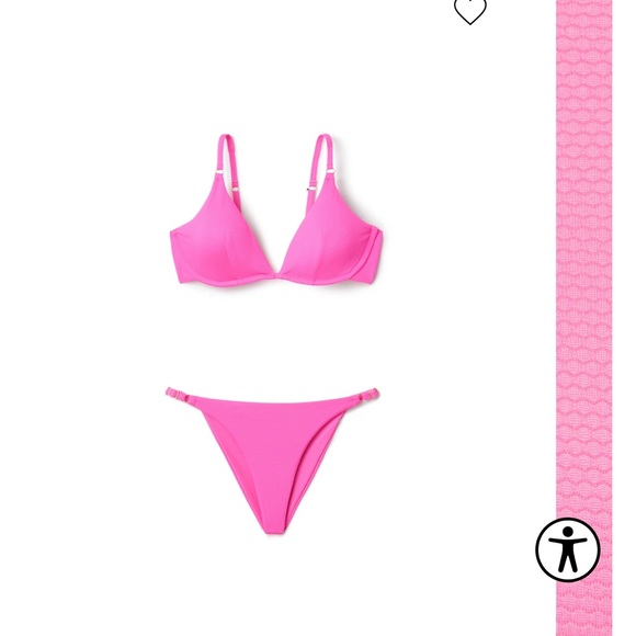 MAX SWIM X EVERYTHING BUT WATER Parker Textured Tab Side Hipster Bikini Bottom - Picture 5 of 5